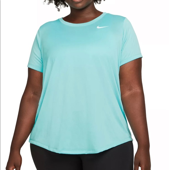 Nike Tops - NIKE Women’s Plus Size Dry Legend Training Top Copa (Light Blue) 2X